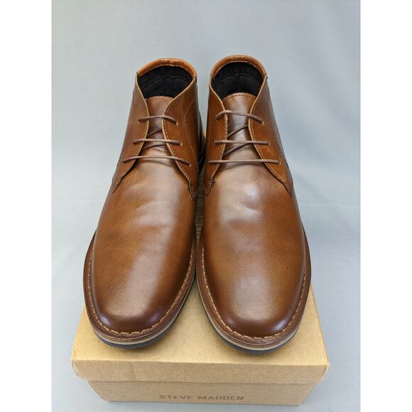 Steve Madden Harken Chukka Boots Cognac Lace Up Leather Shoe Mens Size 15 - Picture 5 of 9